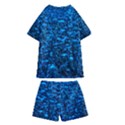 Blue Queen Anne s Lace Hillside Kids  Swim Tee and Shorts Set View2