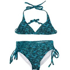 Blue-green Queen Annes Lace Hillside Kids  Classic Bikini Set by okhismakingart