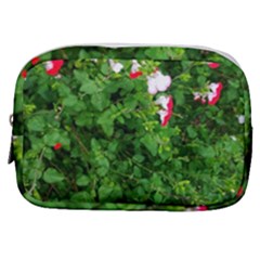 Red And White Park Flowers Make Up Pouch (small) by okhismakingart