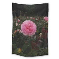 Pink Rose Field Ii Large Tapestry by okhismakingart