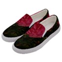 Round Pink Rose Men s Canvas Slip Ons View2