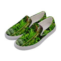 Purple Spherical Flower Women s Canvas Slip Ons by okhismakingart