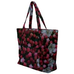 Floral Stars Zip Up Canvas Bag by okhismakingart
