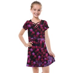 Floral Stars -purple Kids  Cross Web Dress by okhismakingart