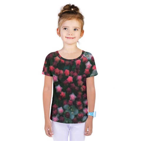 Floral Stars -bright Kids  One Piece Tee by okhismakingart