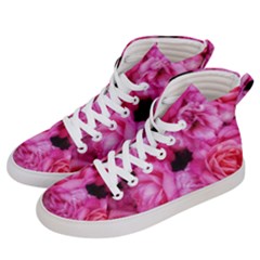 Pink Roses Men s Hi-top Skate Sneakers by okhismakingart