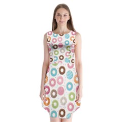 Donut Pattern With Funny Candies Sleeveless Chiffon Dress   by genx