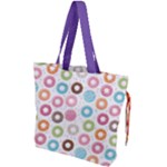 Donut pattern with funny candies Drawstring Tote Bag