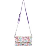 Donut pattern with funny candies Mini Crossbody Handbag