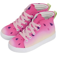 Watermelon Pastel Gradient Pink Watermelon Pastel Gradient Kids  Hi-top Skate Sneakers by genx