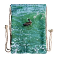 Waterbird  Drawstring Bag (large) by okhismakingart