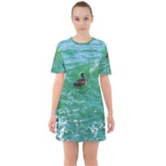 Waterbird  Sixties Short Sleeve Mini Dress by okhismakingart