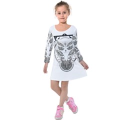 Owl Kids  Long Sleeve Velvet Dress by Sudhe