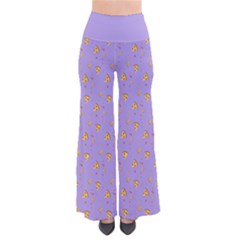 Pizza Pattern Violet Pepperoni Cheese Funny Slices So Vintage Palazzo Pants by genx