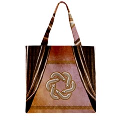 Decorative Celtic Knot Zipper Grocery Tote Bag by FantasyWorld7
