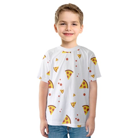 Pizza Pattern Pepperoni Cheese Funny Slices Kids  Sport Mesh Tee by genx