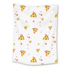 Pizza Pattern Pepperoni Cheese Funny Slices Medium Tapestry by genx