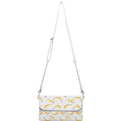 Yellow Banana And Peels Pattern With Polygon Retro Style Mini Crossbody Handbag by genx