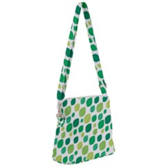 Leaves Green Modern Pattern Naive Retro Leaf Organic Zipper Messenger Bag by genx