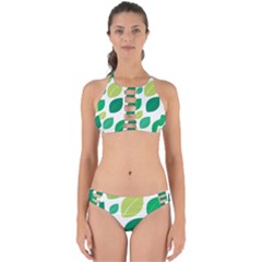 Leaves Green Modern Pattern Naive Retro Leaf Organic Perfectly Cut Out Bikini Set by genx