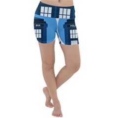 Doctor Who Tardis Lightweight Velour Yoga Shorts by Sudhe