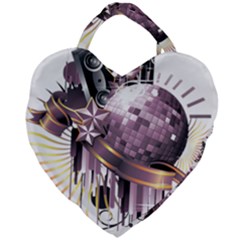 Nightclub Disco Ball Dj Dance Speaker Giant Heart Shaped Tote by Sudhe