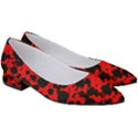Black and Red Leopard Style Paint Splash Funny Pattern Women s Low Heels View3