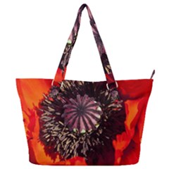 Ornamental Poppies Half Rosette Plant Full Print Shoulder Bag by Pakrebo