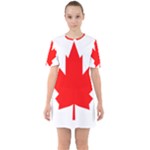 Flag of Canada, 1964 Sixties Short Sleeve Mini Dress