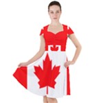 Flag of Canada, 1964 Cap Sleeve Midi Dress