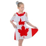 Flag of Canada, 1964 Kids  Shoulder Cutout Chiffon Dress