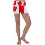 Flag of Canada, 1964 Kids  Lightweight Velour Yoga Shorts
