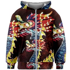 Dragon Lights Main Dragon Kids  Zipper Hoodie Without Drawstring