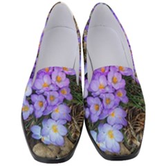 Signs Of Spring Purple Crocua Women s Classic Loafer Heels by Riverwoman