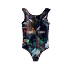 Abstract Texture Desktop Kids  Frill Swimsuit by HermanTelo