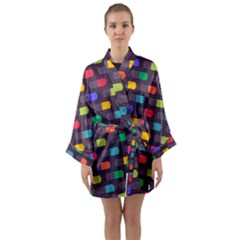 Background Colorful Geometric Long Sleeve Kimono Robe by HermanTelo
