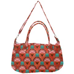 Background Floral Pattern Red Removal Strap Handbag by HermanTelo