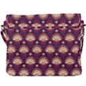 Background Floral Pattern Purple Buckle Messenger Bag View3