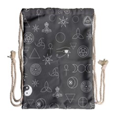 Witchcraft Symbols  Drawstring Bag (large) by Valentinaart