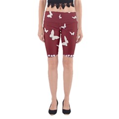 Heart Love Butterflies Animal Yoga Cropped Leggings by HermanTelo