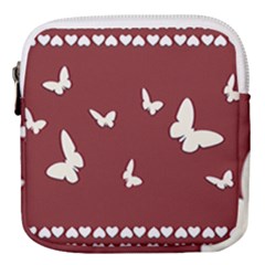 Heart Love Butterflies Animal Mini Square Pouch by HermanTelo