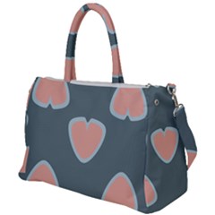 Hearts Love Blue Pink Green Duffel Travel Bag by HermanTelo