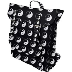 Yin Yang Pattern Buckle Up Backpack by Valentinaart
