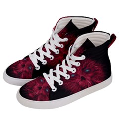 Monster Red Eyes Aggressive Fangs Ghost Men s Hi-top Skate Sneakers by HermanTelo