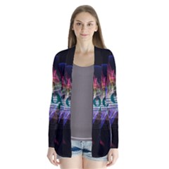 Particles Music Clef Wave Drape Collar Cardigan by HermanTelo