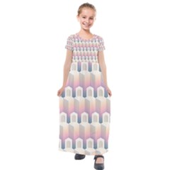 Seamless Pattern Background Entrance Kids  Short Sleeve Maxi Dress by HermanTelo