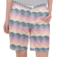 Seamless Pattern Background Block Pink Pocket Shorts by HermanTelo