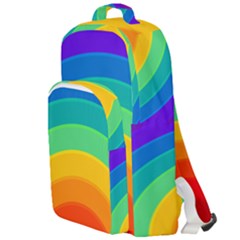 Rainbow Background Colorful Double Compartment Backpack by HermanTelo