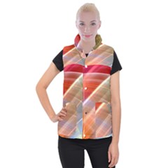 Wave Background Pattern Abstract Women s Button Up Vest by HermanTelo