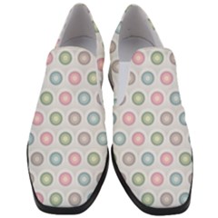 Seamless Pattern Pastels Background Pink Slip On Heel Loafers